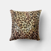 ヴィンテージのヒョウのプリントの皮 クッション (裏面)