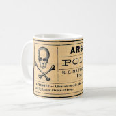 ヴィンテージのヒ素の毒ラベル コーヒーマグカップ (正面左)