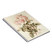 ヴィンテージのビクトリアンでロマンチックなバラ ノートブック (右側)