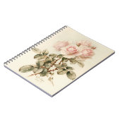 ヴィンテージのビクトリアンでロマンチックなバラ ノートブック (左側)