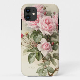 ヴィンテージのビクトリアンでロマンチックなバラ iPhone 11 ケース