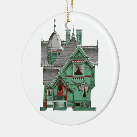 ヴィンテージのビクトリアンなクリスマスのオーナメント セラミックオーナメント (左)