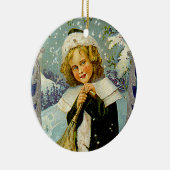 ヴィンテージのビクトリアンなクリスマスの芸術のオーナメント セラミックオーナメント (右)