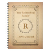 ヴィンテージのビクトリアンなスタイル旅行ジャーナル ノートブック (正面)