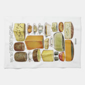 ヴィンテージのビクトリアンなチーズ変化のイラストレーション キッチンタオル (横)
