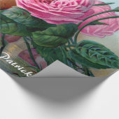 ヴィンテージのビクトリアンなバラのカスタムな包装紙 ラッピングペーパー (角)