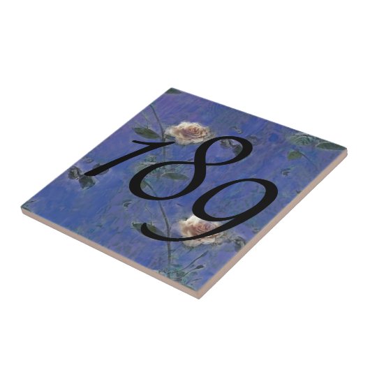 ヴィンテージのビクトリアンなバラの屋家番号のタイル タイル (側面)