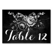 ヴィンテージのビクトリアンなバラの結婚 テーブルナンバー (裏面)