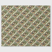 ヴィンテージのビクトリアンなレトロの芸術猫の子ネコイースター ラッピングペーパー (フラット)