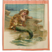 ヴィンテージのビクトリアンな人魚の芸術のシャワー・カーテン シャワーカーテン (正面)