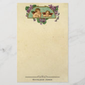 ヴィンテージのビクトリアンな天使の芸術|のカスタムのヴィンテージの紙 便箋 (正面)