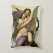 ヴィンテージのビクトリアンな天使、Bouguereau著Ravishment アクセントクッション (裏面(縦))