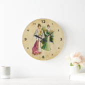 ヴィンテージのビクトリアンな女性ファッションの時計 ラージ壁時計 (ホーム)