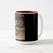 ヴィンテージのビクトリアンな女性明けましておめでとうマグ ツートーンマグカップ (正面右)