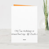 ヴィンテージのビクトリアンな子供の女の子カボチャカード シーズンカード (裏面)