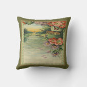 ヴィンテージのビクトリアンな平和及び内容の枕投球 クッション (裏面)