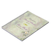 ヴィンテージのビクトリアンな庭ブライダルのシャワーの来客名簿 ノートブック (左側)