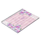 ヴィンテージのビクトリアンな水彩画によってはブライダルシャワーが開花します ノートブック (左側)