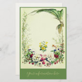 ヴィンテージのビクトリアンな熱帯静止した 便箋 (正面/裏面)