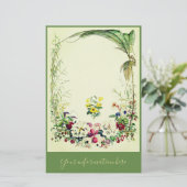 ヴィンテージのビクトリアンな熱帯静止した 便箋 (スタンド正面)