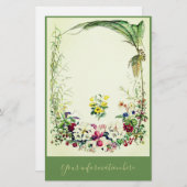 ヴィンテージのビクトリアンな熱帯静止した 便箋 (正面/裏面)