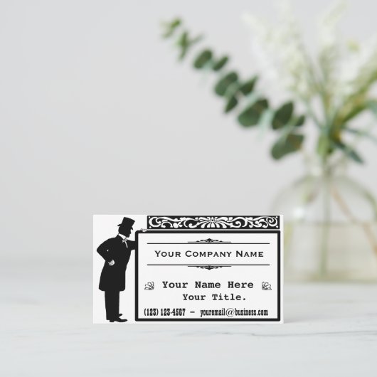 ヴィンテージのビクトリアンな紳士のクラシック 名刺 (スタンド正面)