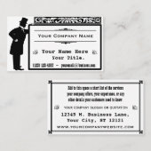 ヴィンテージのビクトリアンな紳士のクラシック 名刺 (正面/裏面)