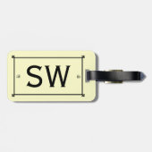 ヴィンテージのビクトリアンな紳士のパーソナライズな名前 ラゲッジタグ (裏面横)