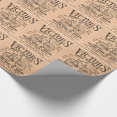 ヴィンテージのビクトリアンな自転車広告 ラッピングペーパー (角)