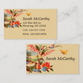 ヴィンテージのビクトリアンな花の名刺 名刺 (正面/裏面)