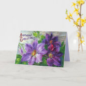 ヴィンテージのビクトリアンな花の誕生日日カード カード (黄色い花)