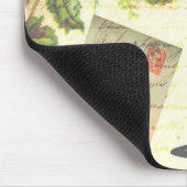 ヴィンテージのビクトリアンな花の鳥のパリのマウスパッド マウスパッド (コーナー)