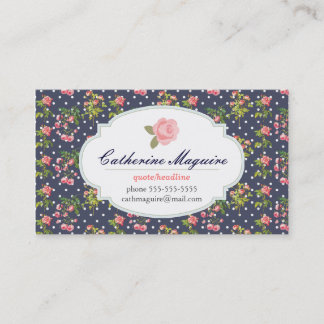 ヴィンテージのビクトリアンな花柄職業 名刺
