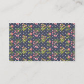 ヴィンテージのビクトリアンな花柄職業 名刺 (裏面)