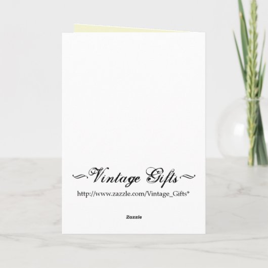 ヴィンテージのビクトリアンな誕生日日カード カード (裏面)