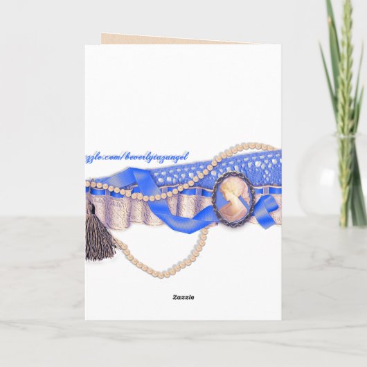 ヴィンテージのビクトリアンな革写真フレーム カード (裏面)