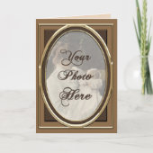 ヴィンテージのビクトリアンな革写真フレーム カード (正面)