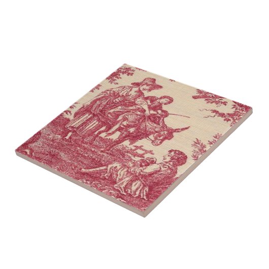 ヴィンテージのビクトリアンなToileのセラミックタイル タイル (側面)