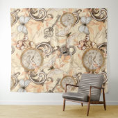 ヴィンテージのビクトリアンみすぼらしいシックなカントリーパターン タペストリー (インサイチュ(横))