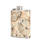 ヴィンテージのビクトリアンみすぼらしいシックなカントリーパターン フラスク (左)