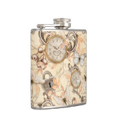 ヴィンテージのビクトリアンみすぼらしいシックなカントリーパターン フラスク (右)