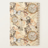 ヴィンテージのビクトリアンみすぼらしいシックなカントリーパターン プランナー手帳 (裏面)