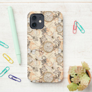 ヴィンテージのビクトリアンみすぼらしいシックなカントリーパターン iPhone 12ケース