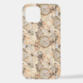 ヴィンテージのビクトリアンみすぼらしいシックなカントリーパターン iPhoneケース (裏面)