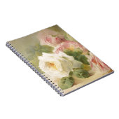 ヴィンテージのビクトリア時代の人のばら色の水彩画 ノートブック (右側)