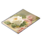 ヴィンテージのビクトリア時代の人のばら色の水彩画 ノートブック (左側)