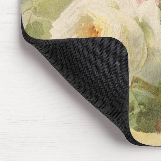 ヴィンテージのビクトリア時代の人のばら色の水彩画 マウスパッド (コーナー)