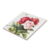 ヴィンテージのビクトリア時代の人のばら色の花束 タイル (側面)