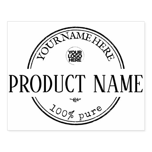 ヴィンテージのビジネスロゴカスタム ラバースタンプ (インプリント)