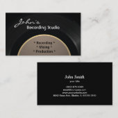 ヴィンテージのビニールの録音スタジオ 名刺 (正面/裏面)